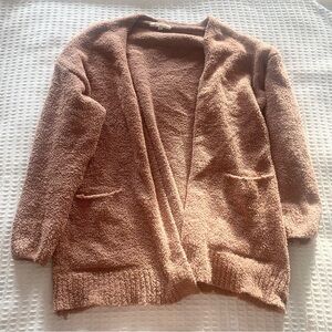 Morrisday the label brown cozy knit lounge cardigan size large